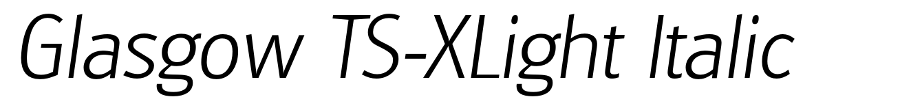 Glasgow TS-XLight Italic